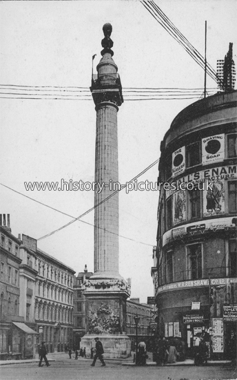 The Monument, London. c.1905.